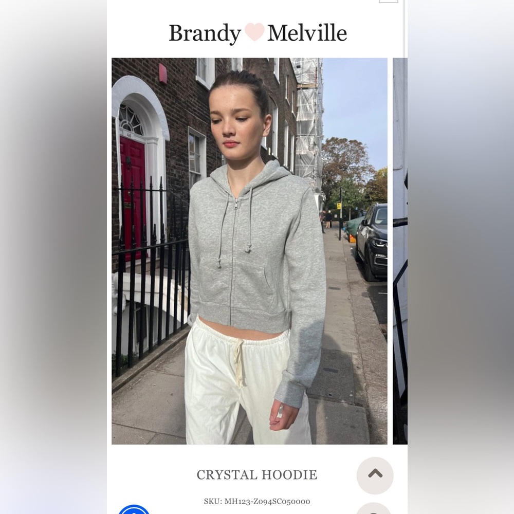 Brandy Melville- Cropped Hoodie